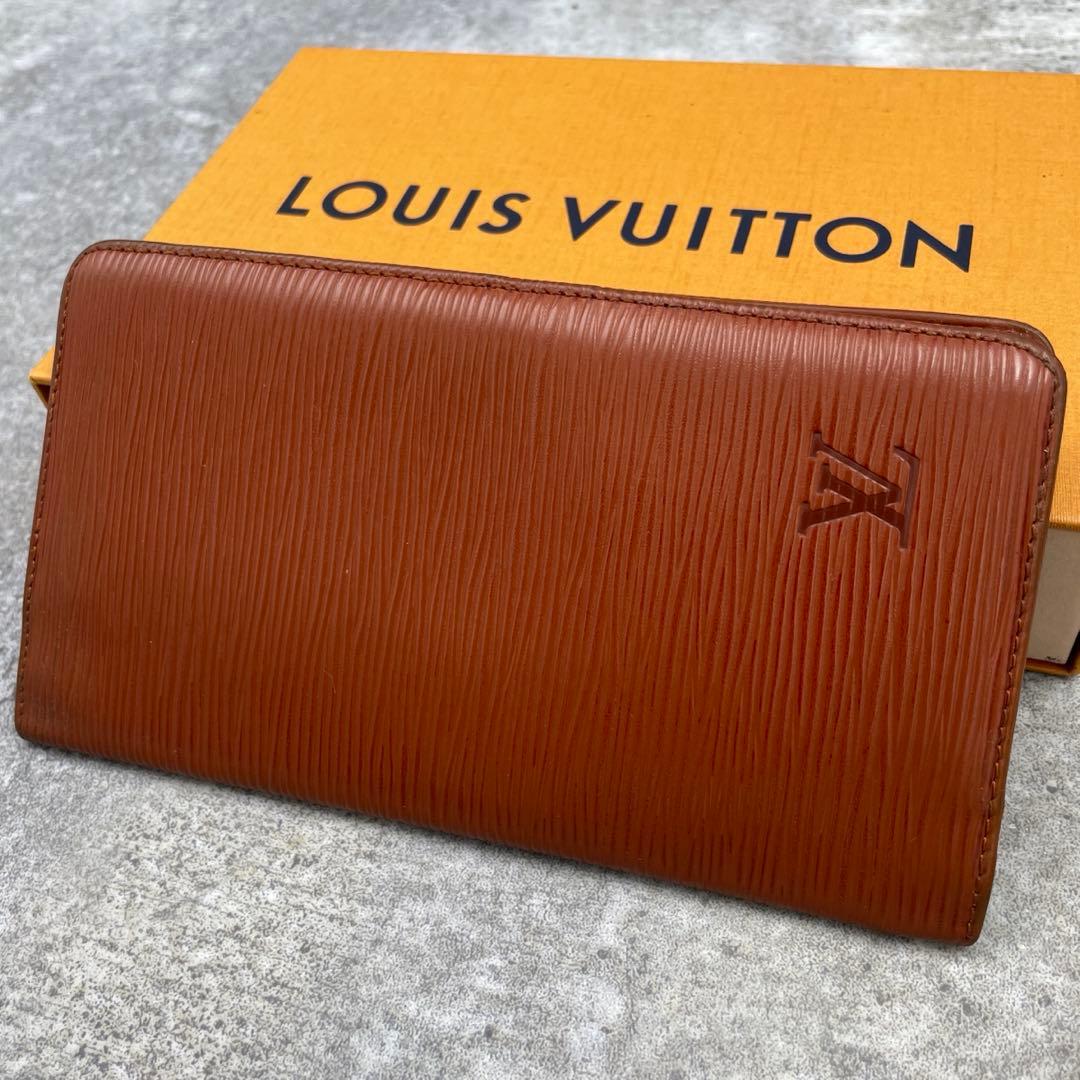 【美品】ルイヴィトン エピ 長財布 茶色 ブラウン レザー