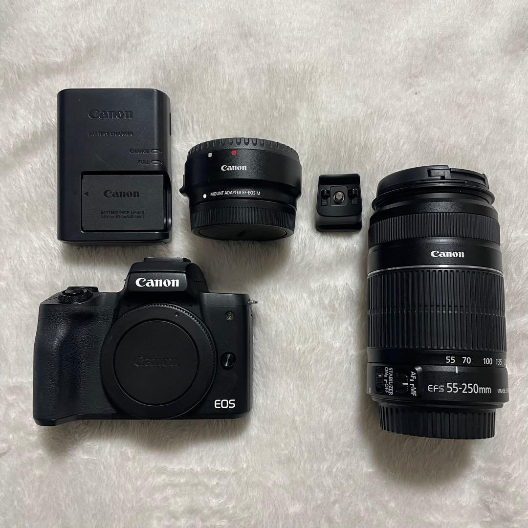 Canon EOS Kiss M EF-S 55-250mm マウントアダプター