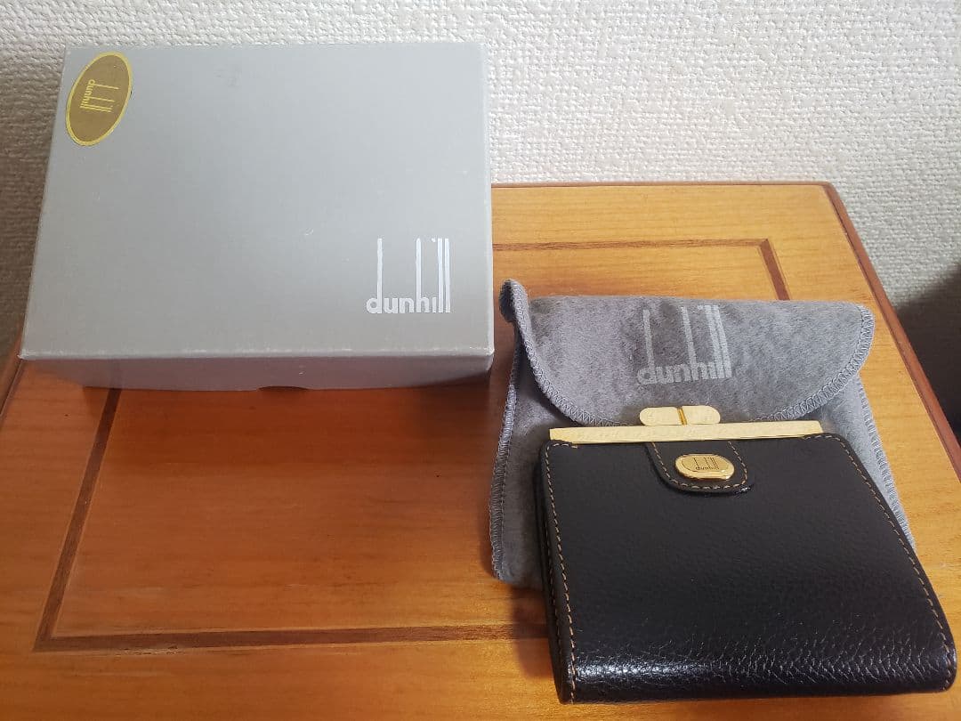 dunhillがま口レザーケース