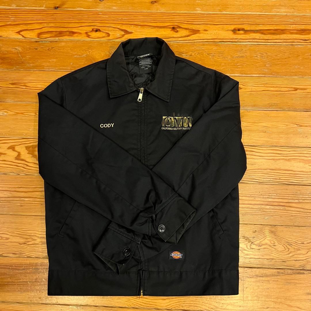 希少Dickies ブラック ワークジャケット CODY 刺繍口ゴ CMI