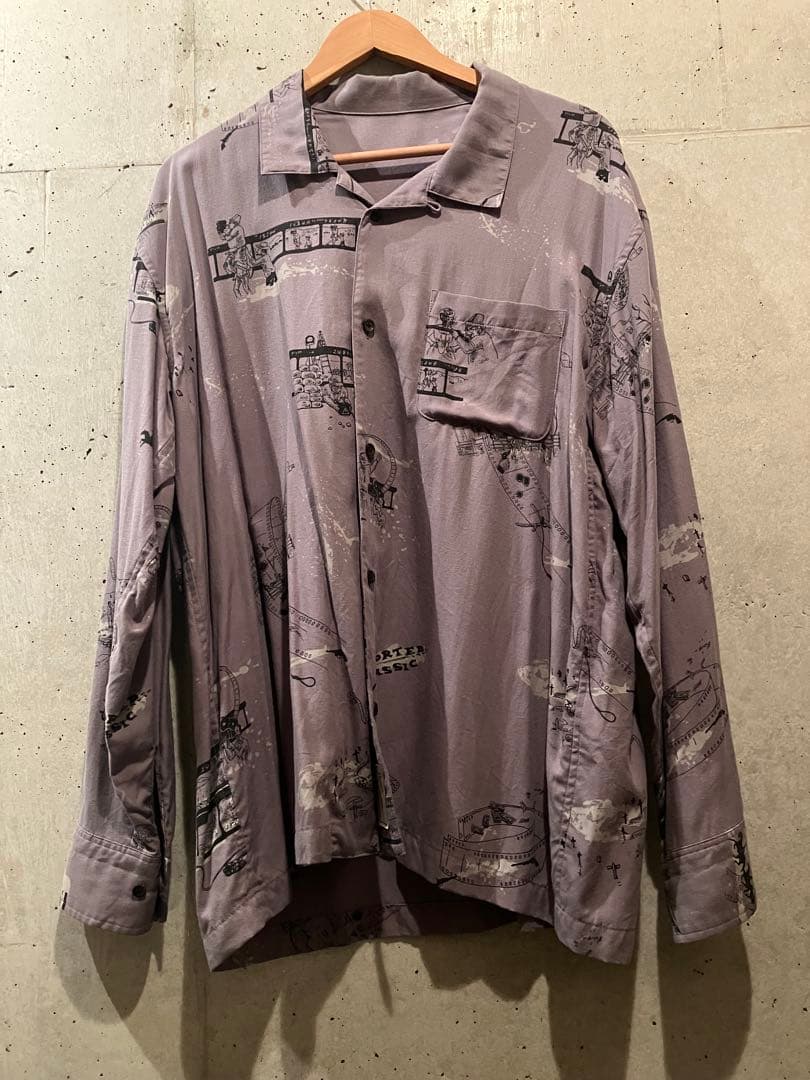 POTER CLASSIC セルジオレオーネ ロングアロハシャツ サイズ L