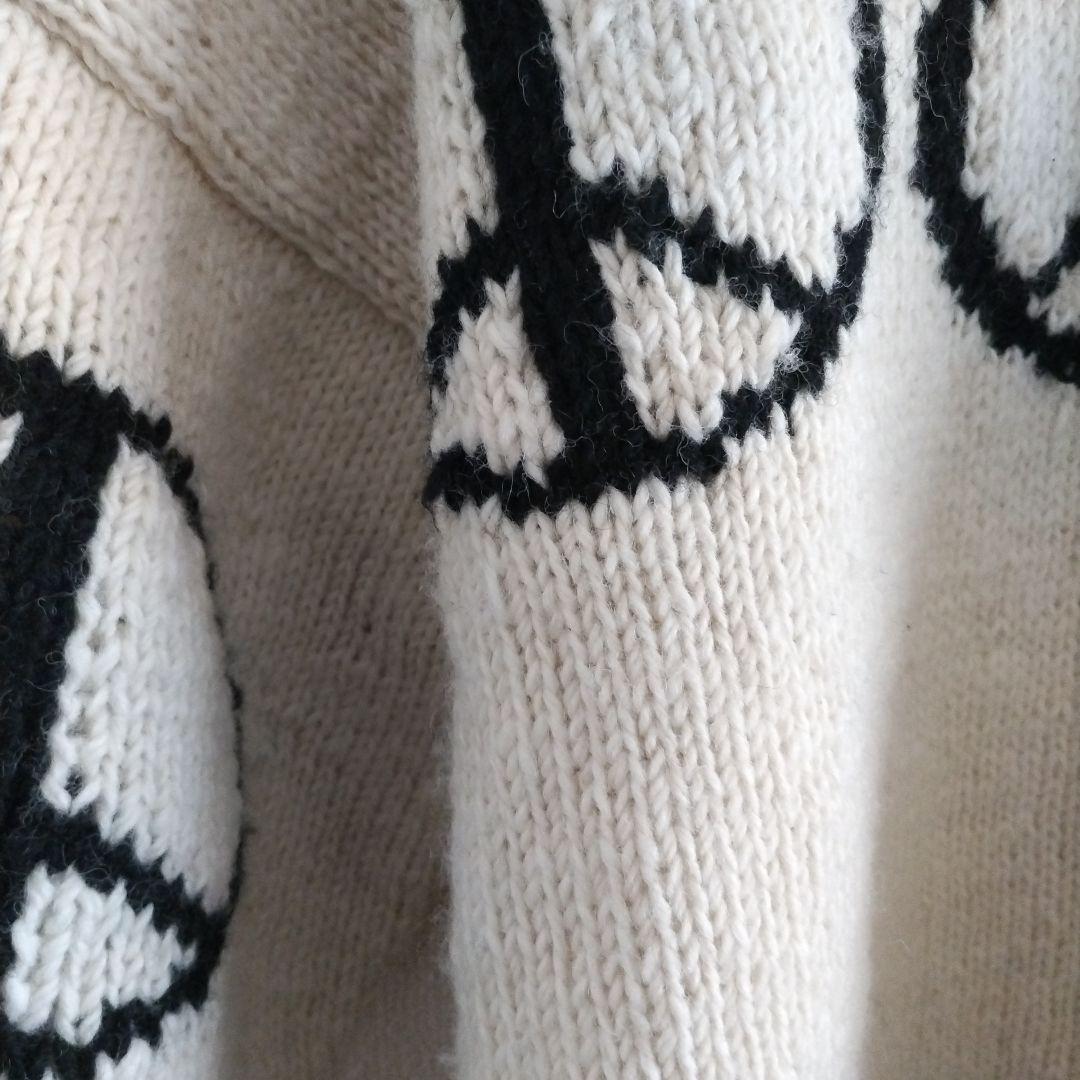 美品！Niche.macmahon knitting mills ピース 白