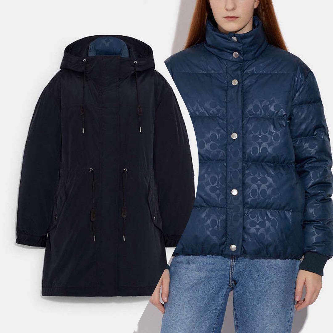 未使用タグ付 coach コーチ 2way モッズコート ダウンライナー 撥水