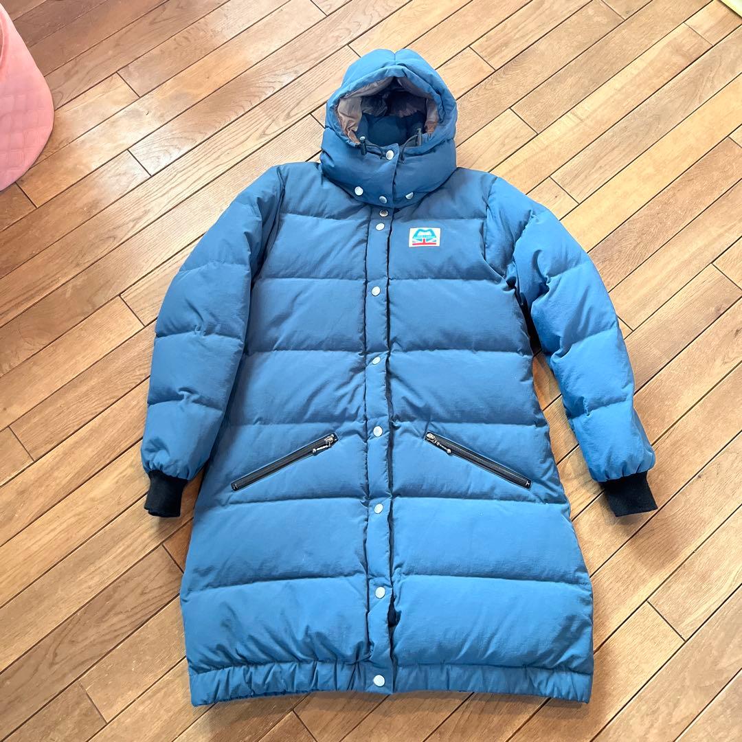 MOUNTAIN EQUIPMENT ロング丈ダウンジャケット 青　M