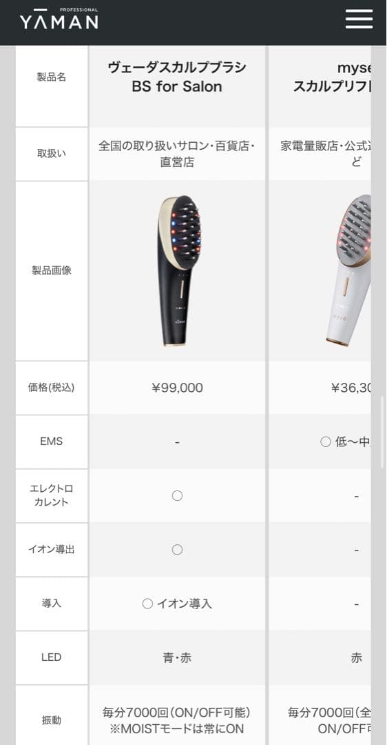 【美品】YA-MAN ヴェーダスカルプブラシ BS for Salon ヤーマン