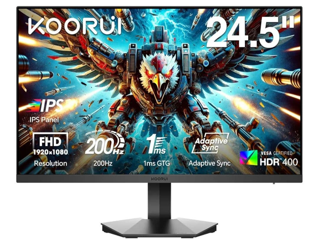 KOORUI ゲーミングモニター G2511P 24.5インチ 200Hz