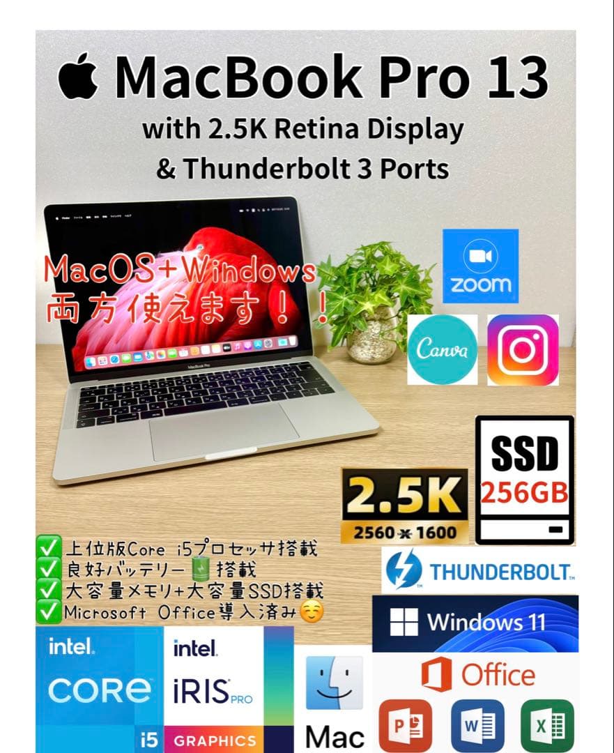 Office2024年 MacBook Pro 13 Windows11