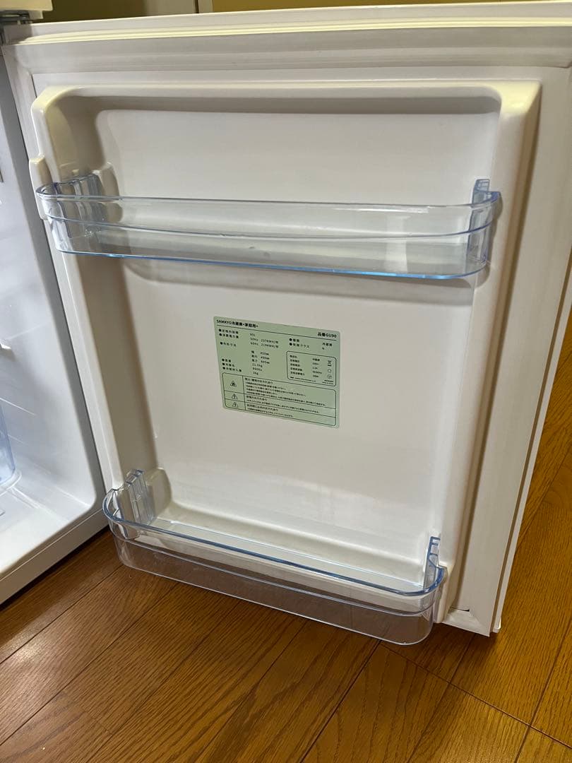SAMKYO 冷蔵庫 95L 小型 2ドア 家庭用 耐熱天板 コンパクト 右開き