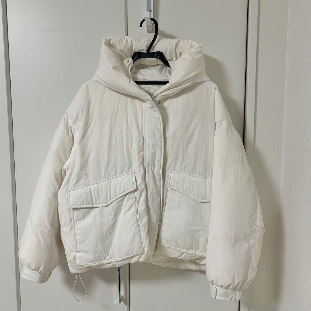 COCODEAL フードショートダウン 白 ホワイト アウター