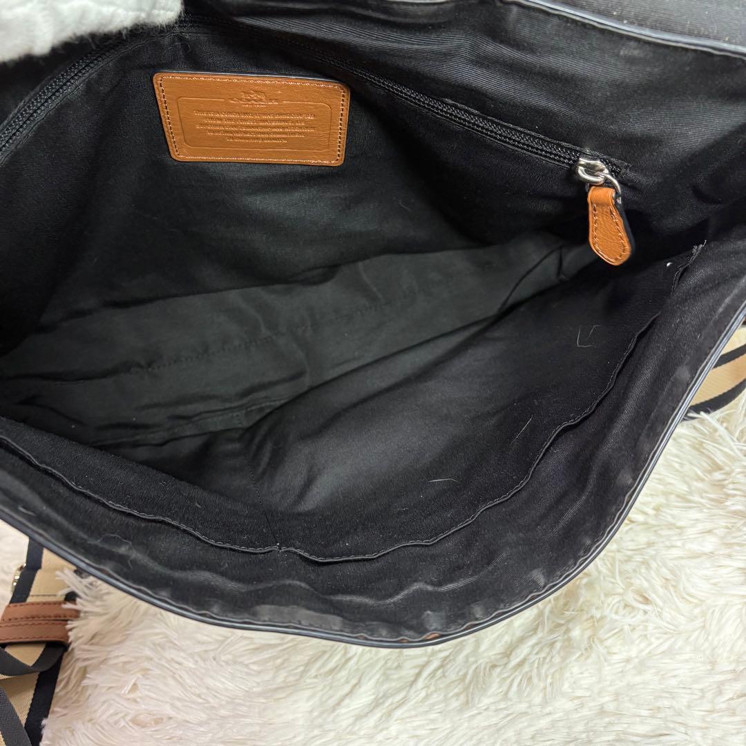 kenken様コーチ サリバン スムース メッセンジャーバッグ ブラウン A4