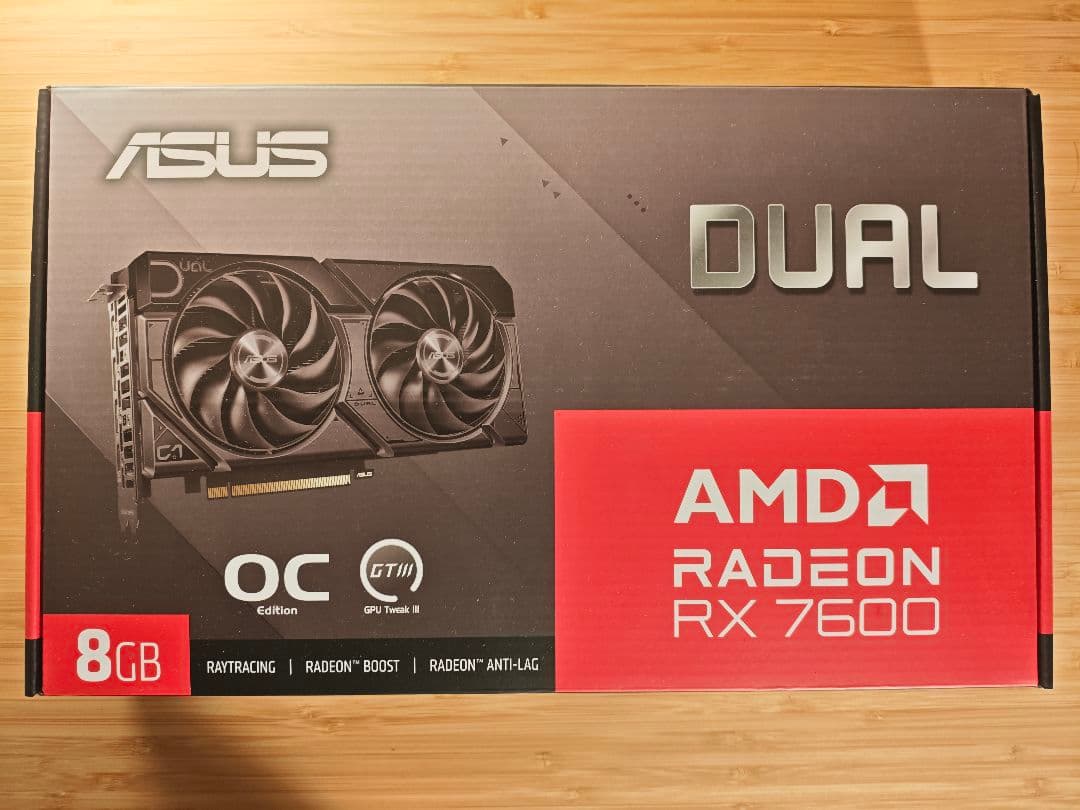 [新品未使用] Radeon RX 7600 OC 8GB 保証書付き