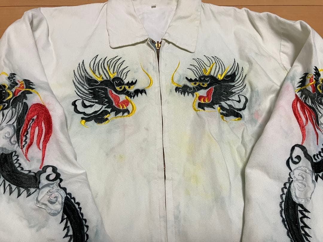 vintage 50s 60s スーベニアジャケット 　舞妓 五重塔 スカジャン