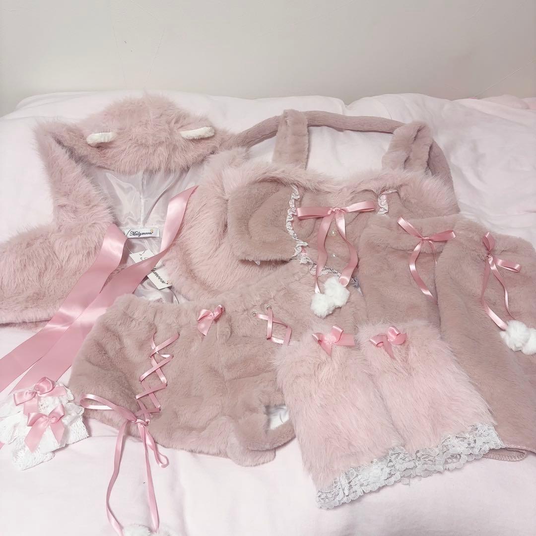 Malymoon マリームーン ふわふわメレンゲリボンキャットサンタ ピンク