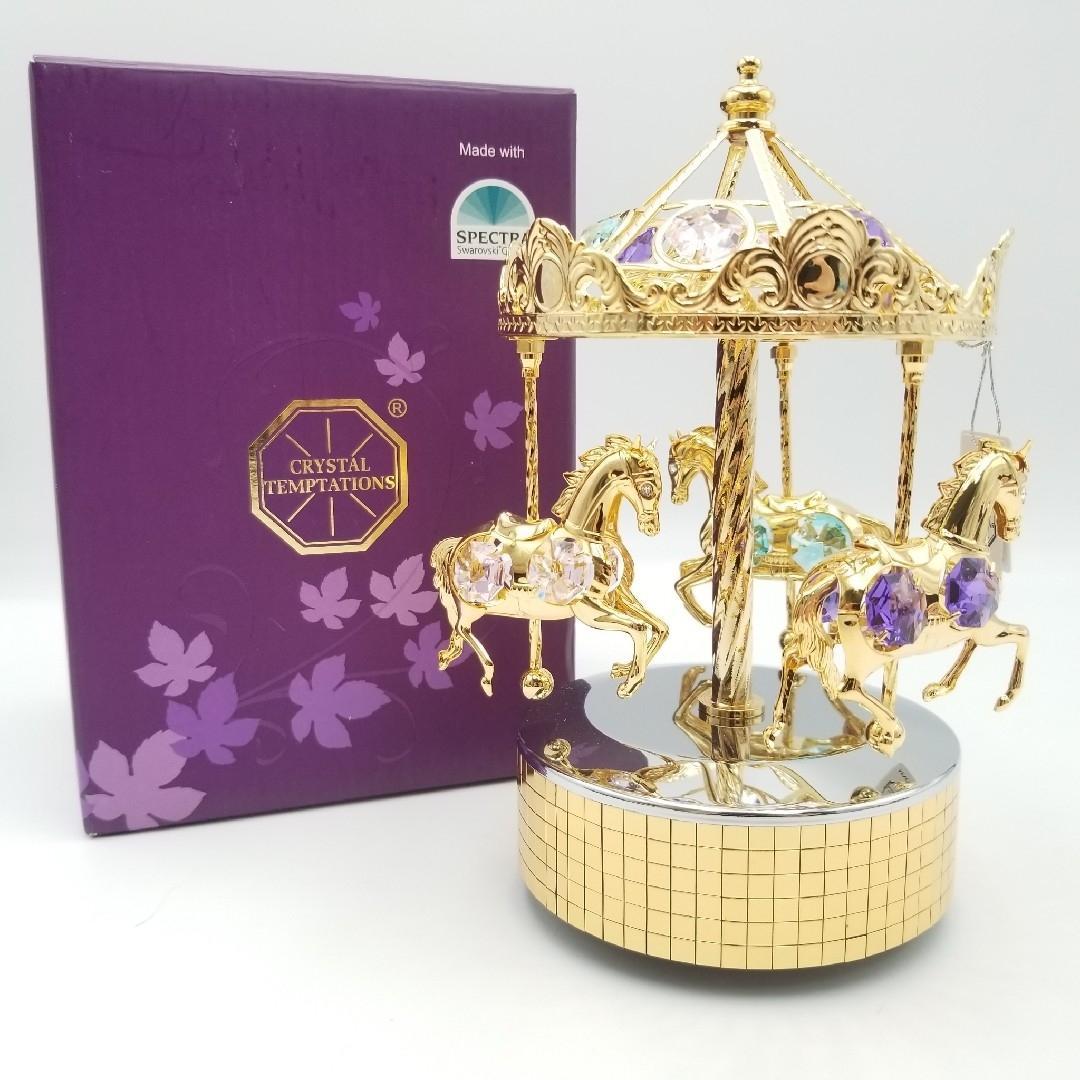 新品未使用 SWAROVSKI スペクトラ オルゴール メリーゴーランド