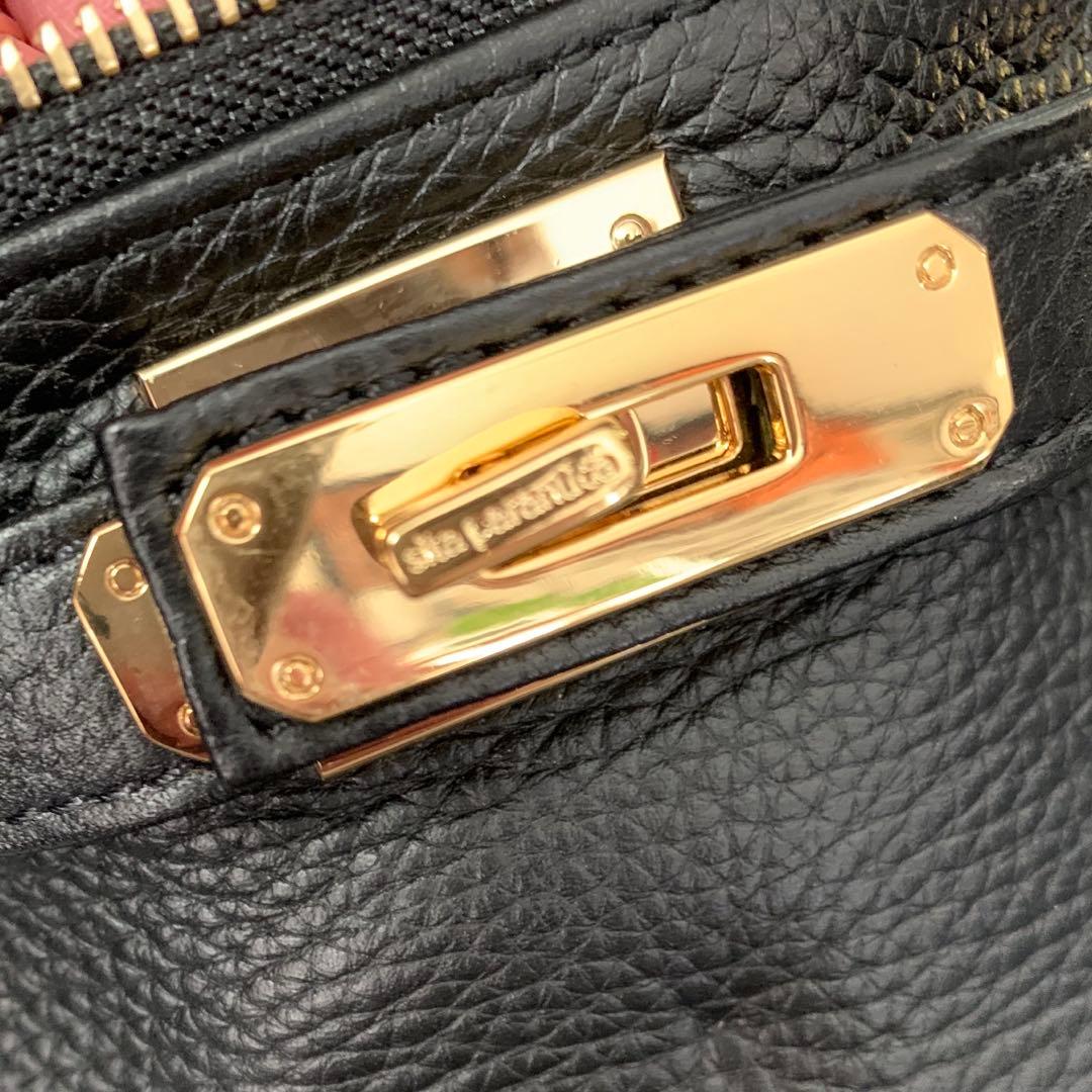 ✨️未使用✨️ シータパランティカ　ボディバッグ　シボ革　ウエストポーチ ブラック