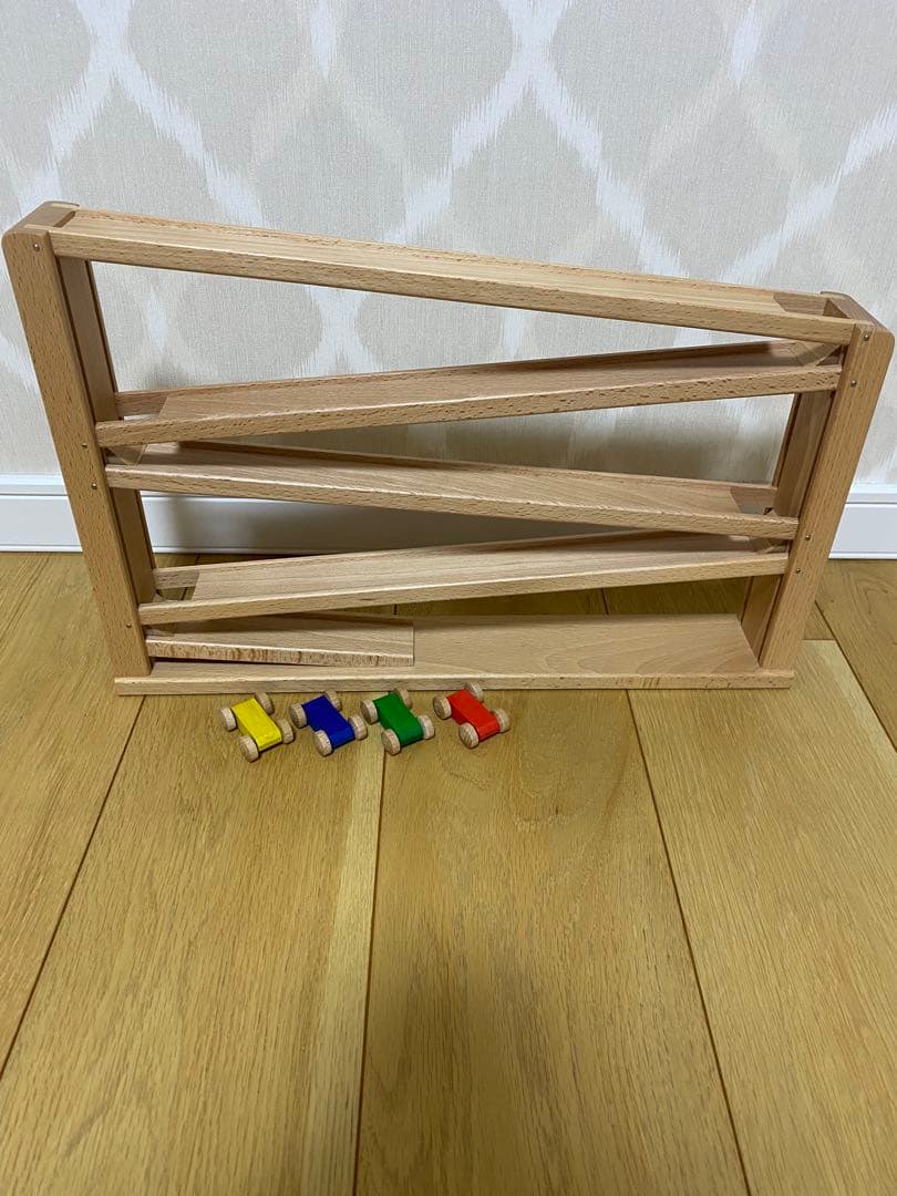 【美品】　ベック社 Beck トレインカースロープ　木製　知育玩具