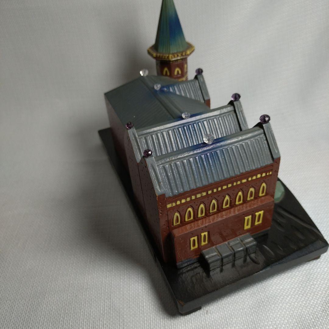 慶應義塾大学校舎モチーフ 卒業記念 オルゴール音確認品 年代物 木製 昭和レトロ