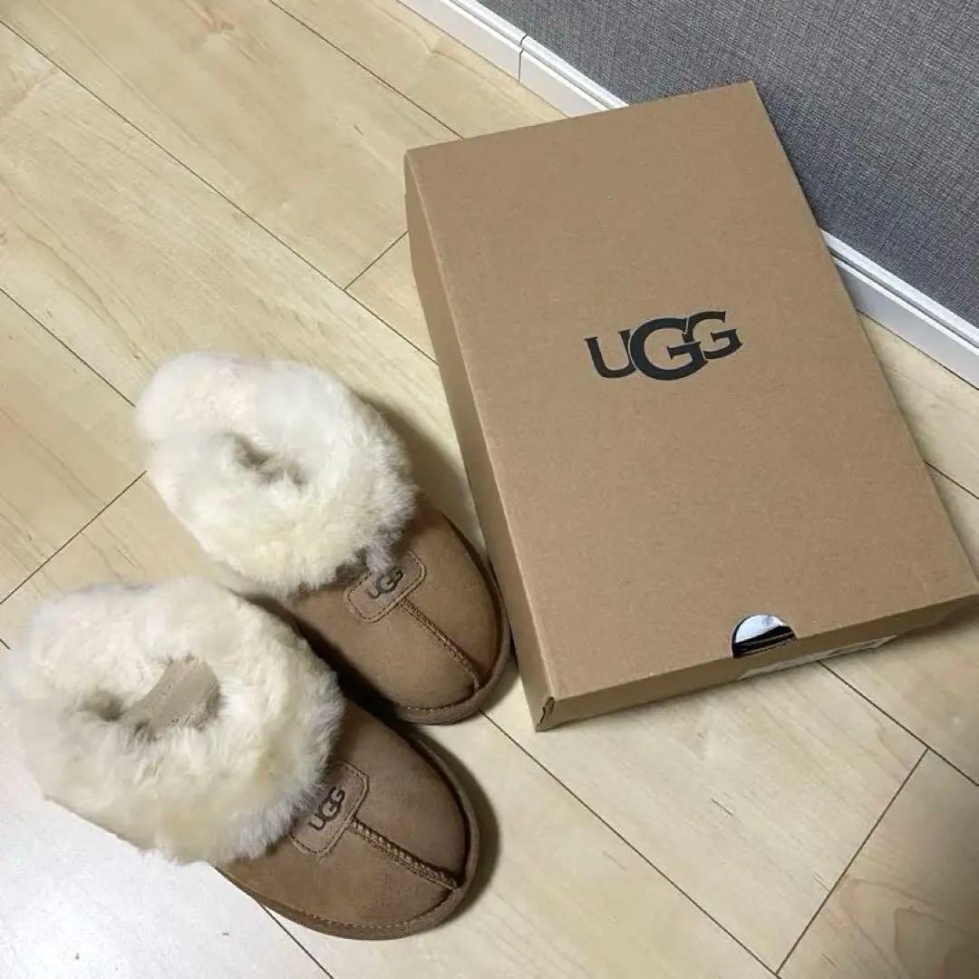 UGG コケット　ムートンスリッポン　ムートンブーツ　チェスナット