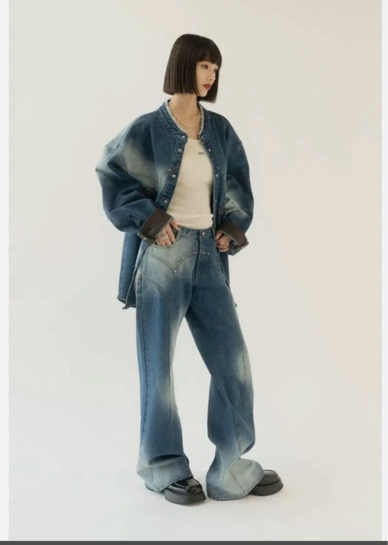 クヌースマーフ　Knuth Marf ベルボトムデニムパンツ