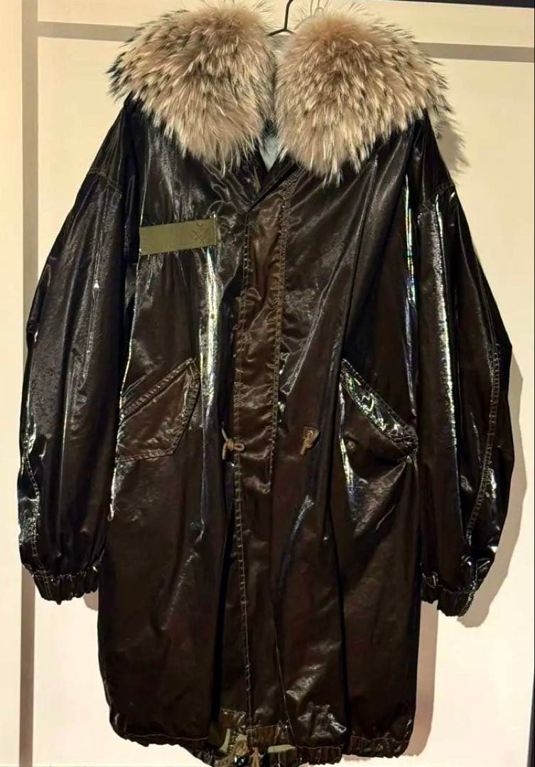 ガ*ン様 大特価　リアルラクーンファー　モッズコート