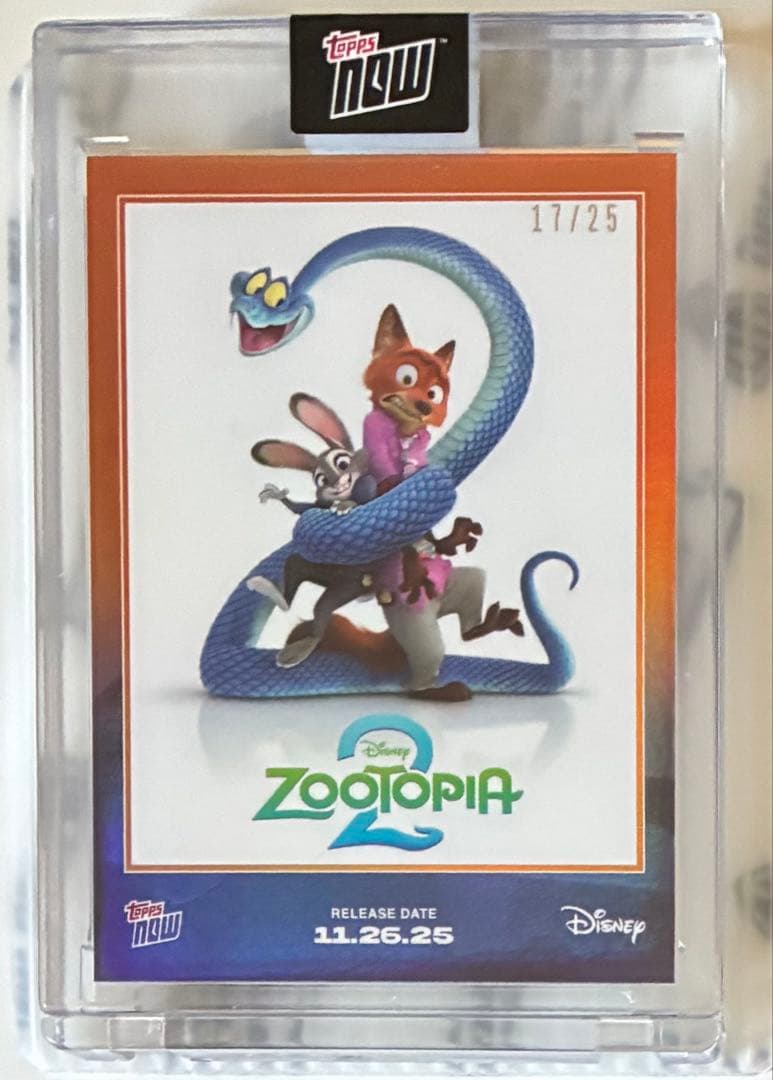 限定品 ズートピア2 シリアルナンバー入 未開封 ディズニー Topps NOW