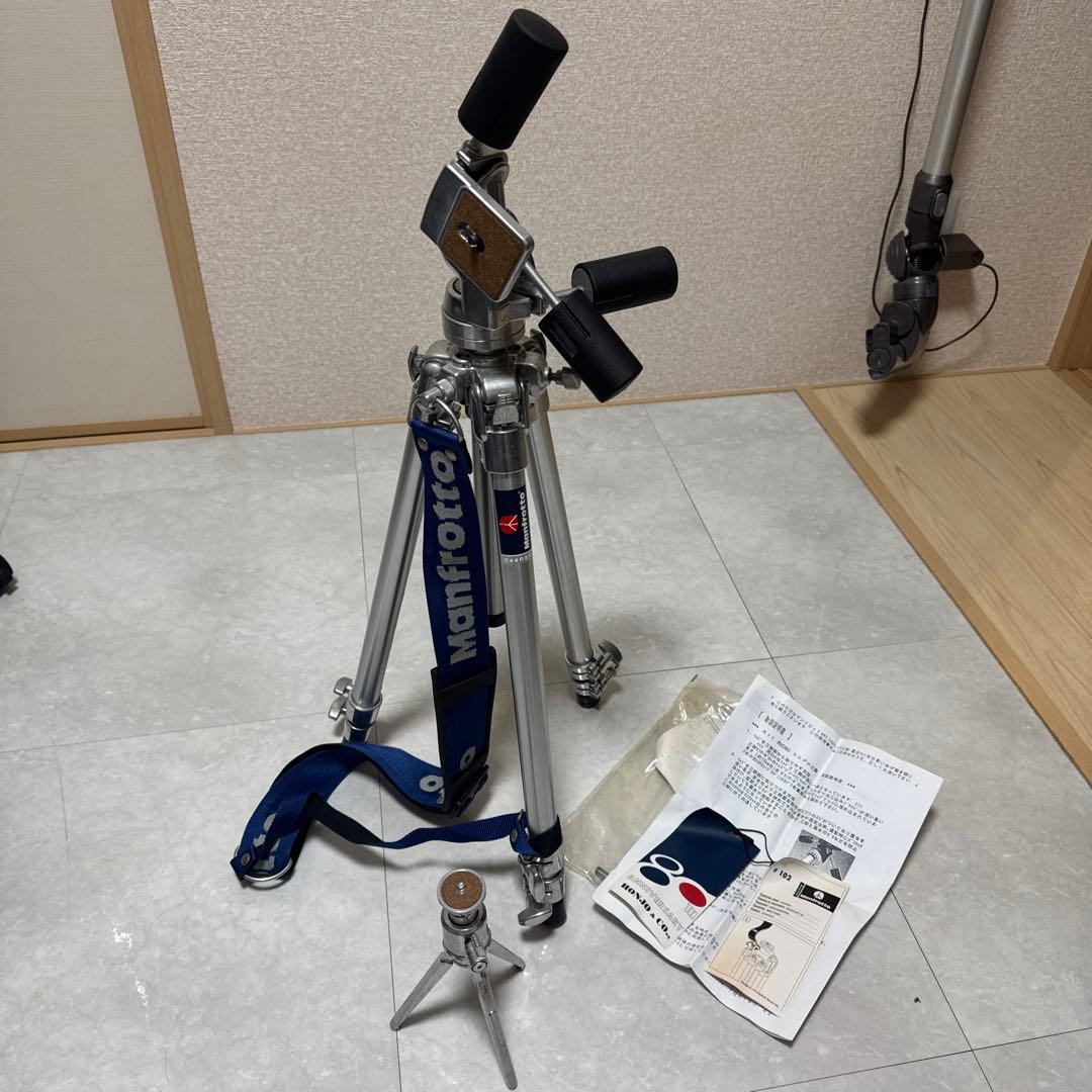 希少/Manfrotto マンフロット/80周年限定/三脚/雲台/ミニ三脚