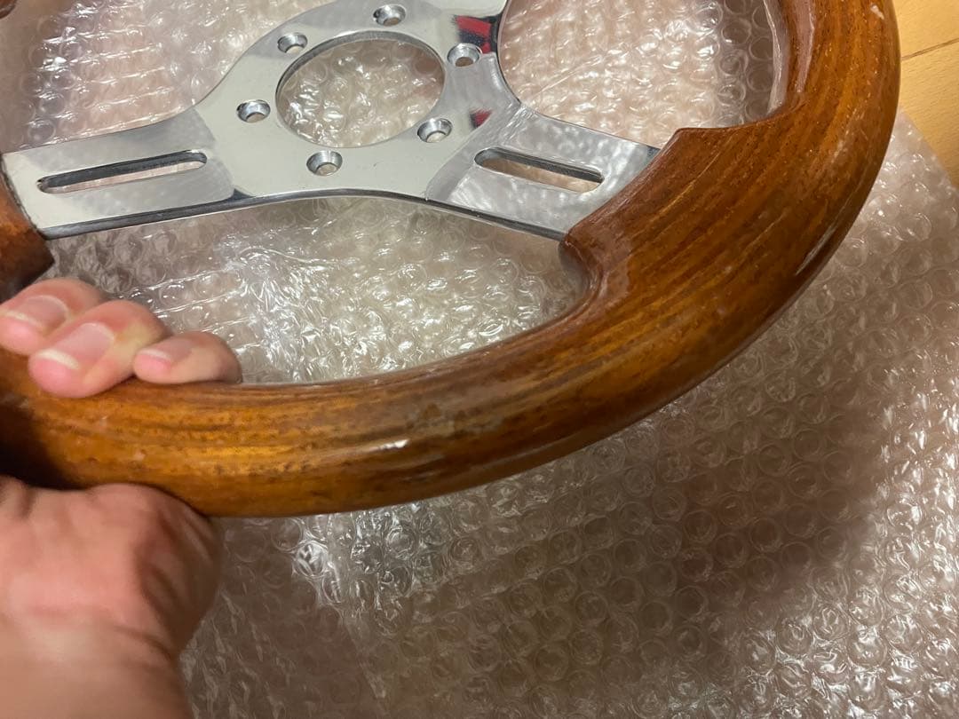 OBA 28センチ ステアリング 当時物 使用感あり