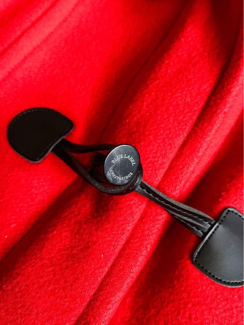 【ブルーレーベルクレストブリッジ】ショートダッフルコート 裏地CBチェック 38