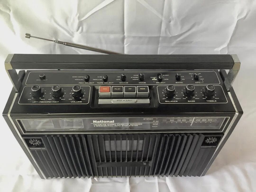 【ジャンク】希少　National RS-457ラジカセ　ケース付