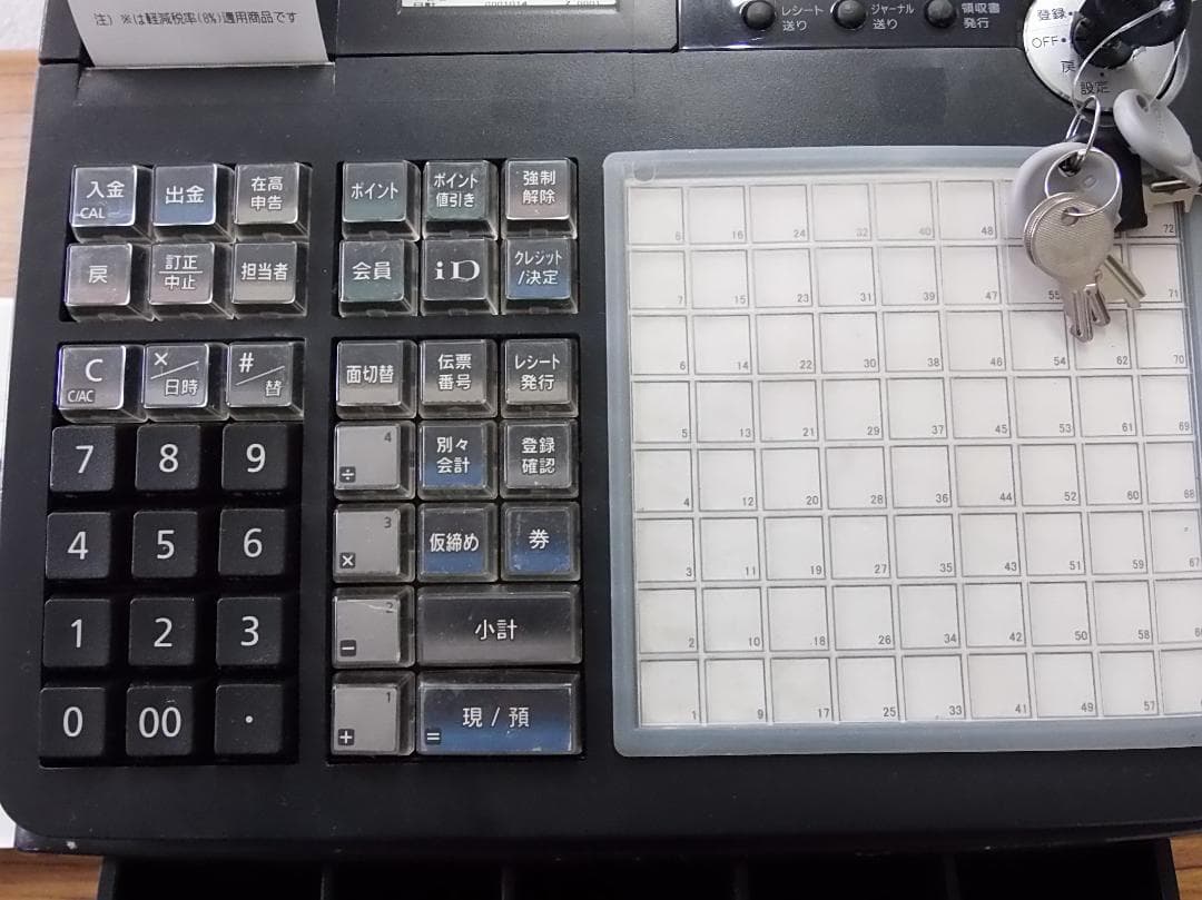 カシオ 飲食店向 72タッチ 3面可能 TK-2500 レジスター250501