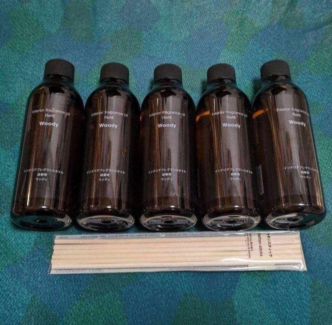 無印良品 インテリアフレグランスオイル ウッディ 詰替用200ml 5本セット
