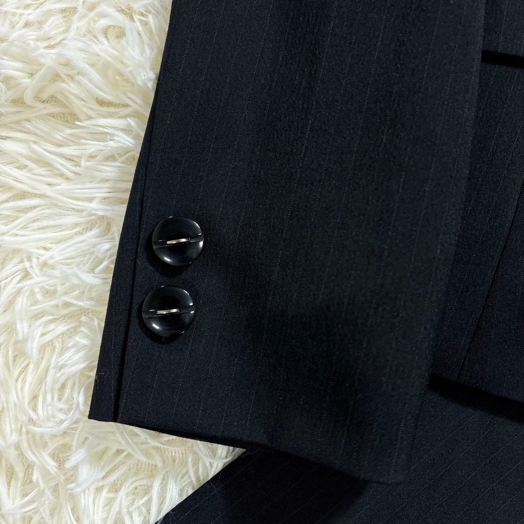 Rifanne リファンネ　スーツセットアップ　13号　ソワール　黒ストライプ