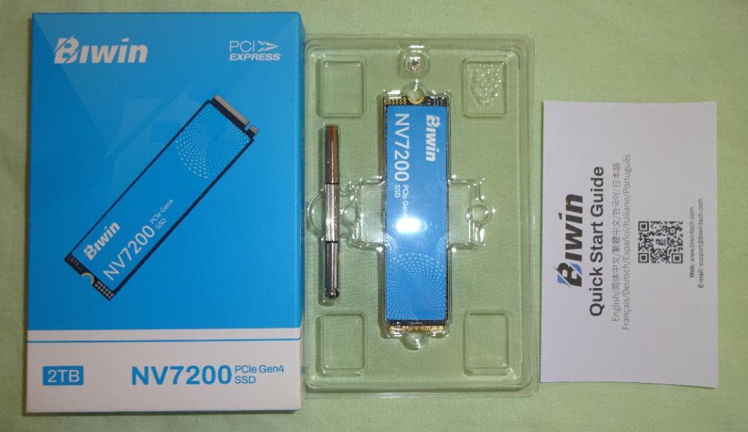 Biwin NV7200 2TB SSD 新品同様