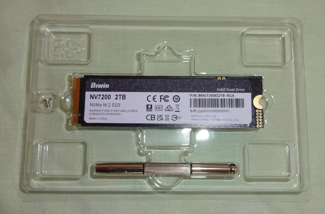 Biwin NV7200 2TB SSD 新品同様