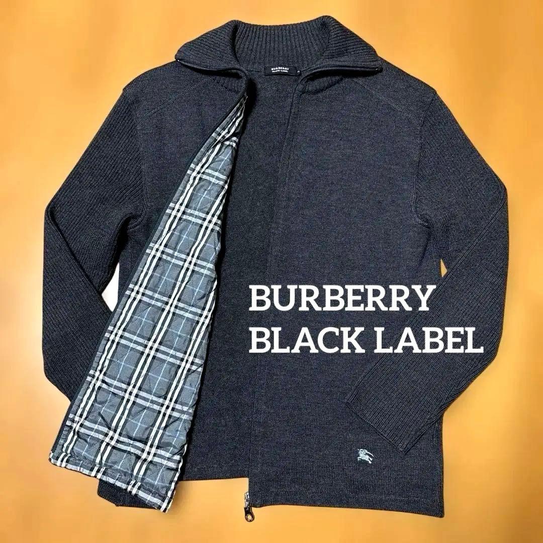 BURBERRY BLACK LABEL ドライバーズニットジャケット