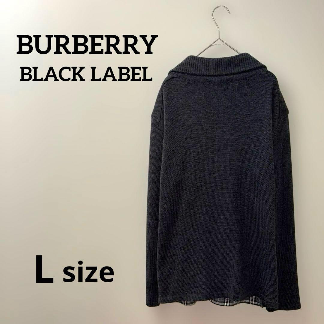 BURBERRY BLACK LABEL ドライバーズニットジャケット