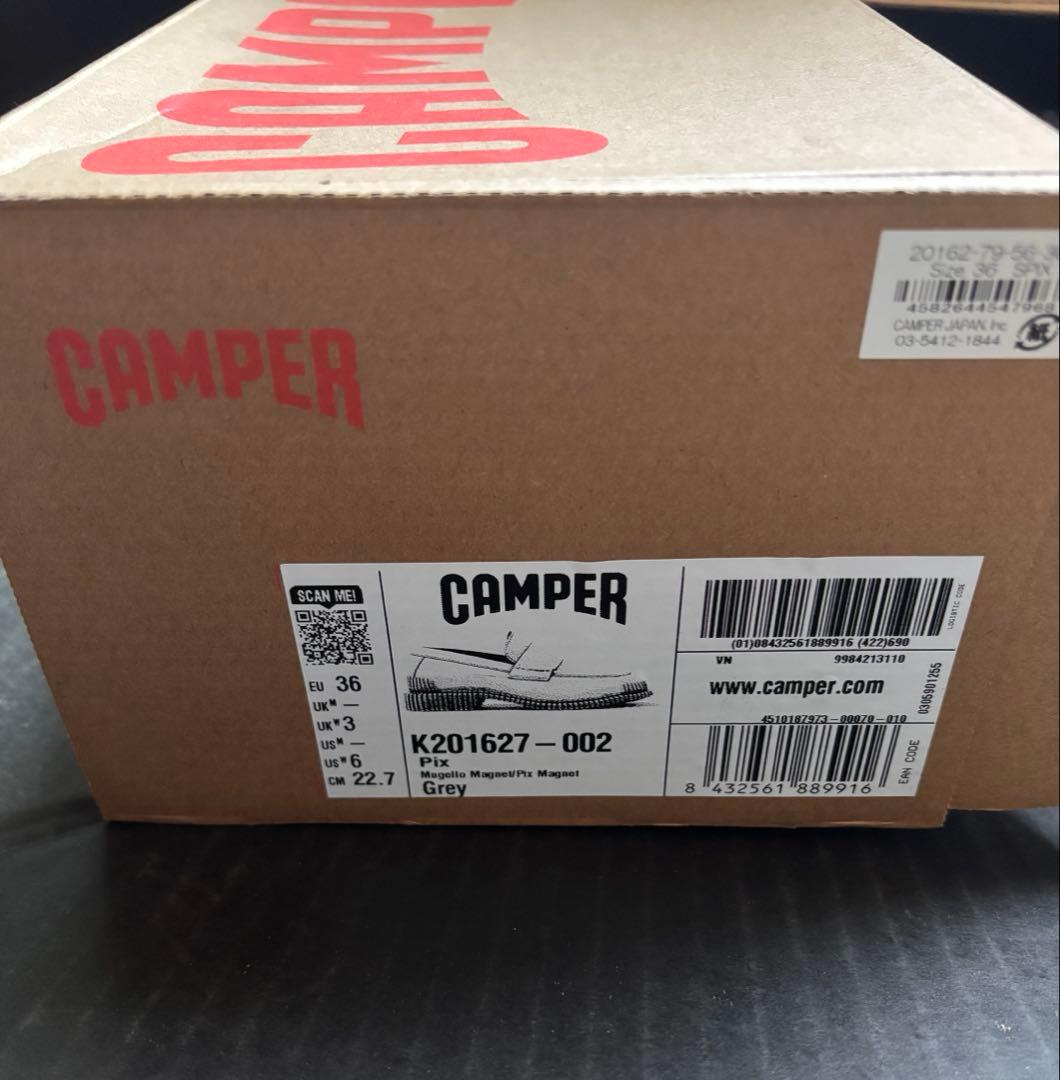 CAMPER PIX ローファー　グレー　23cm 定価27,500円