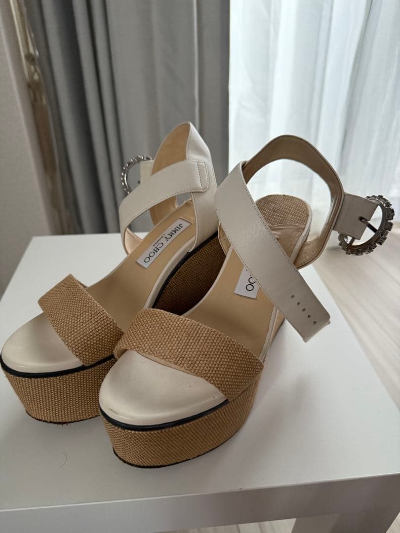 超美品　ジミーチュウ　サンダル　ウェッジソール