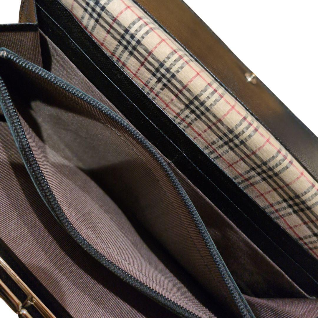 美品 BURBERRY バーバリー 長財布 ノバチェック 黒 ブラック 箱付き