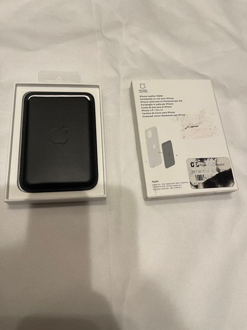 【新品】Apple純正 iPhone レザーウォレット ミッドナイト ブラック