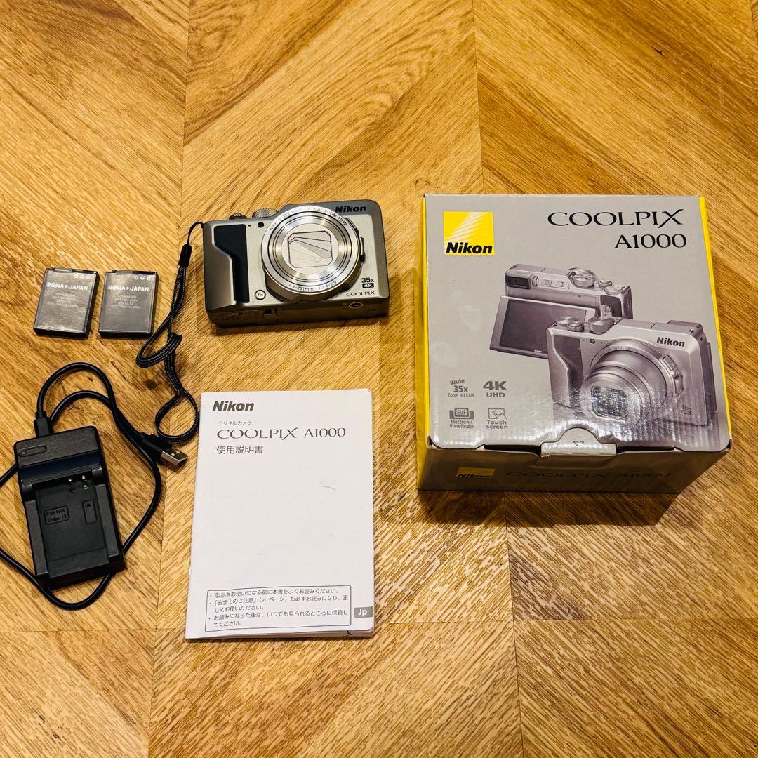 デジタルカメラ Nikon Coolpix A1000 & box & 2 batteries