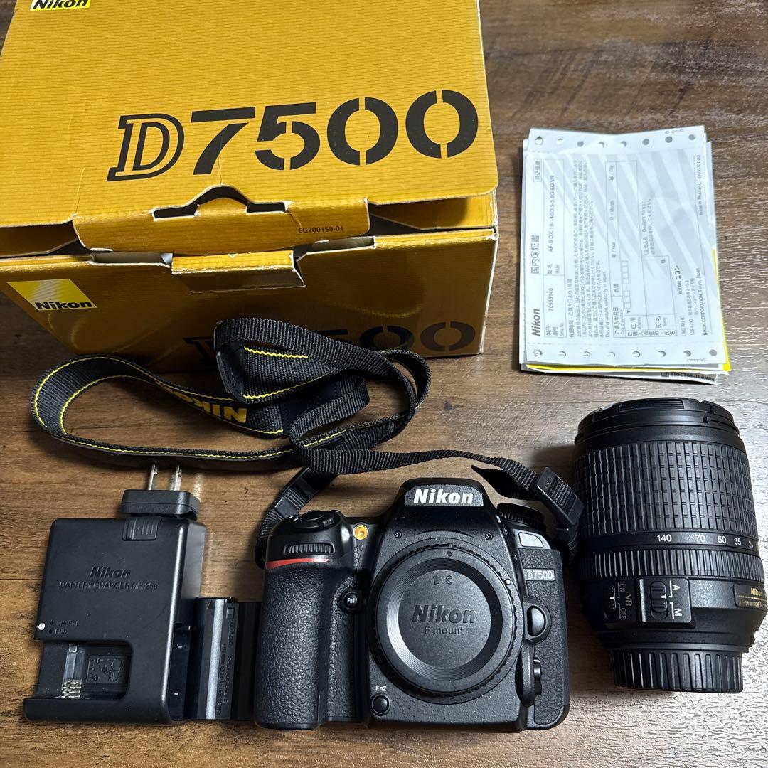 NikonD7500＋18-140mmVR カメラバック付き