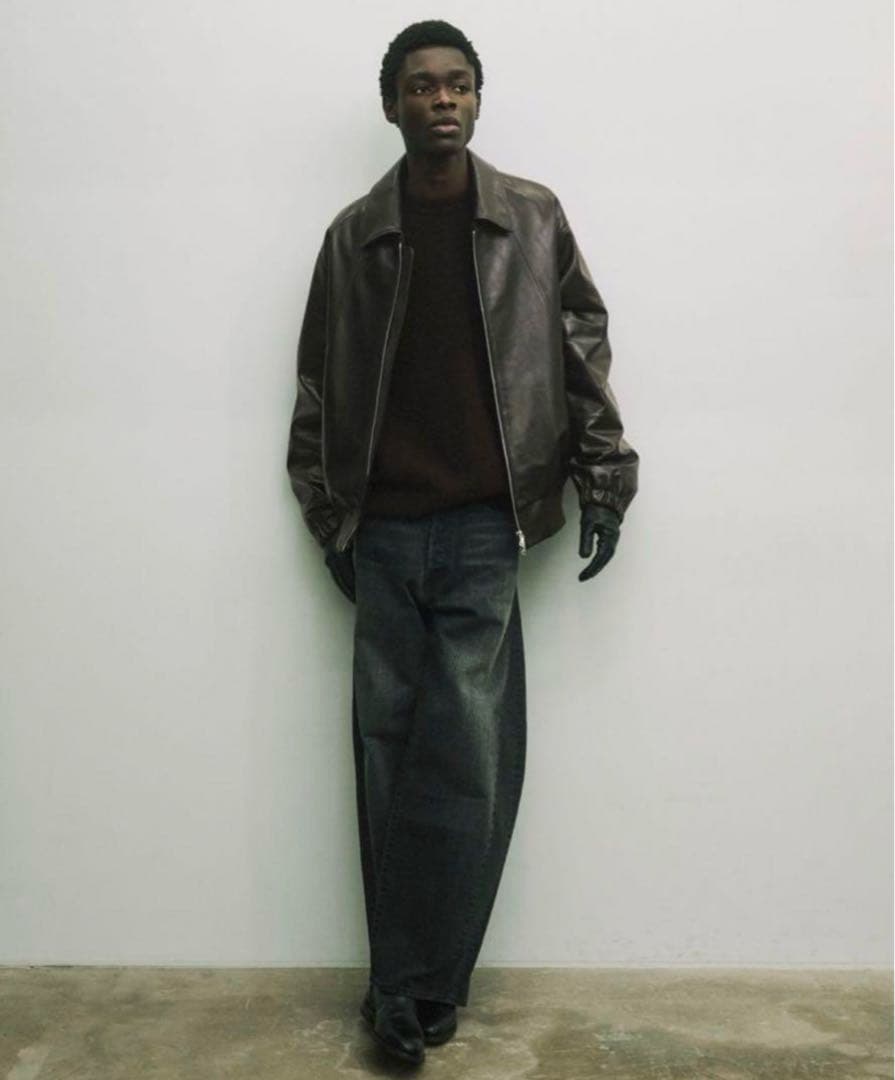 ジャケット・アウター ssstein Leather Zip Short Jacket BLACK S