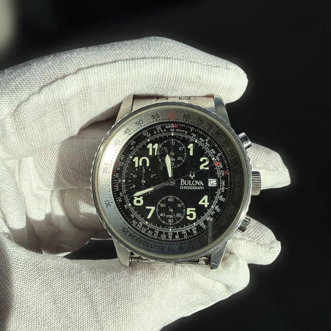 g*1様 Bulova クロノグラフ フスモセコデイト46111 メンズ 202