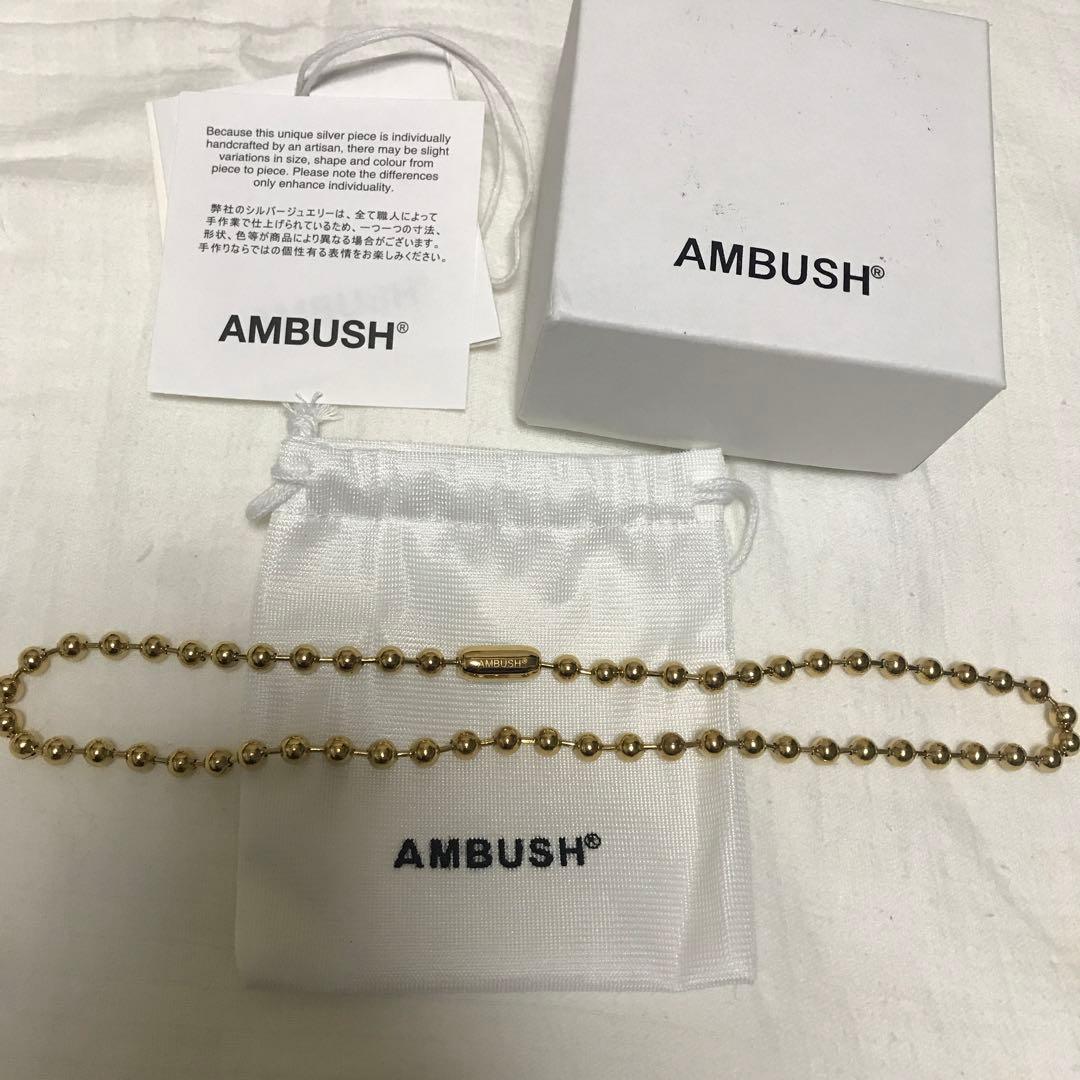 【AMBUSH 】ボールチェーンネックレス　ゴールド