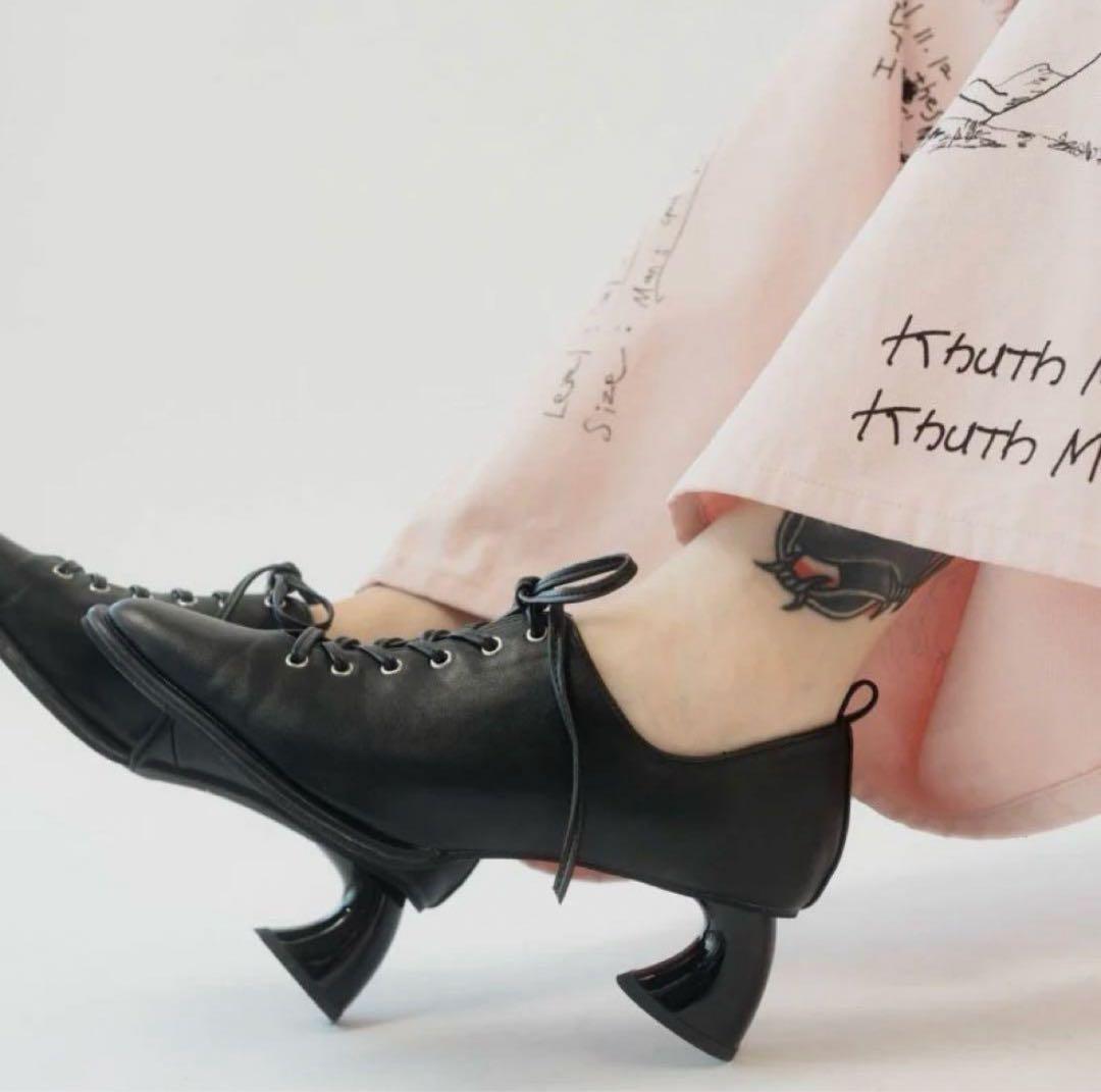 靴 Knuth Marf lace up pointed toe pumps