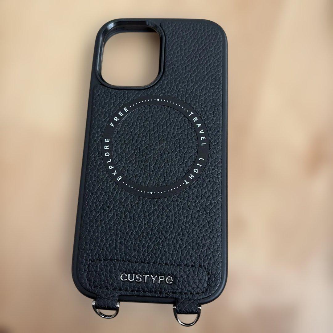 ぽぽ様☆CUSTYPE ブラック シルバー金具 iPhone17ケース セット