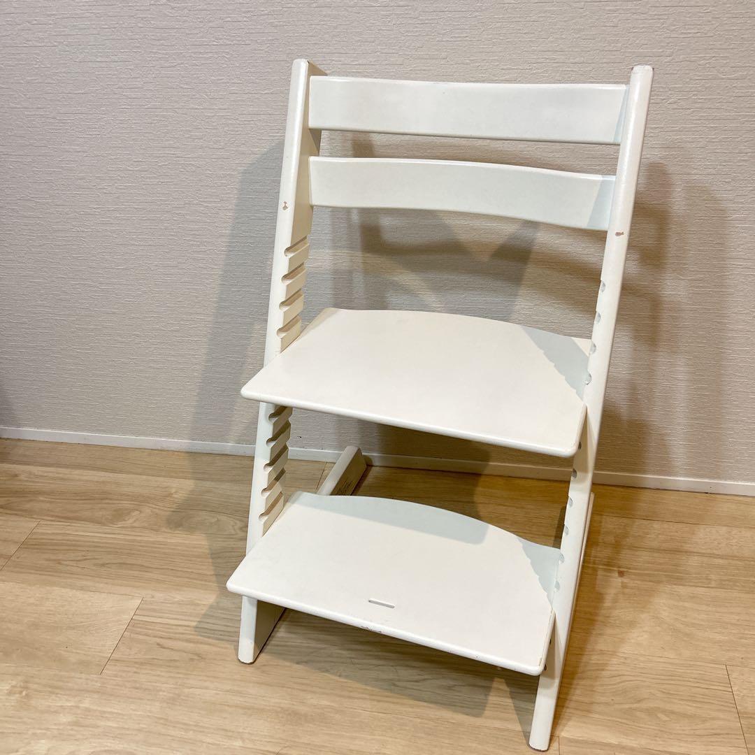 【美品】STOKKE　トリップトラップ　ホワイト　シリアルナンバー4