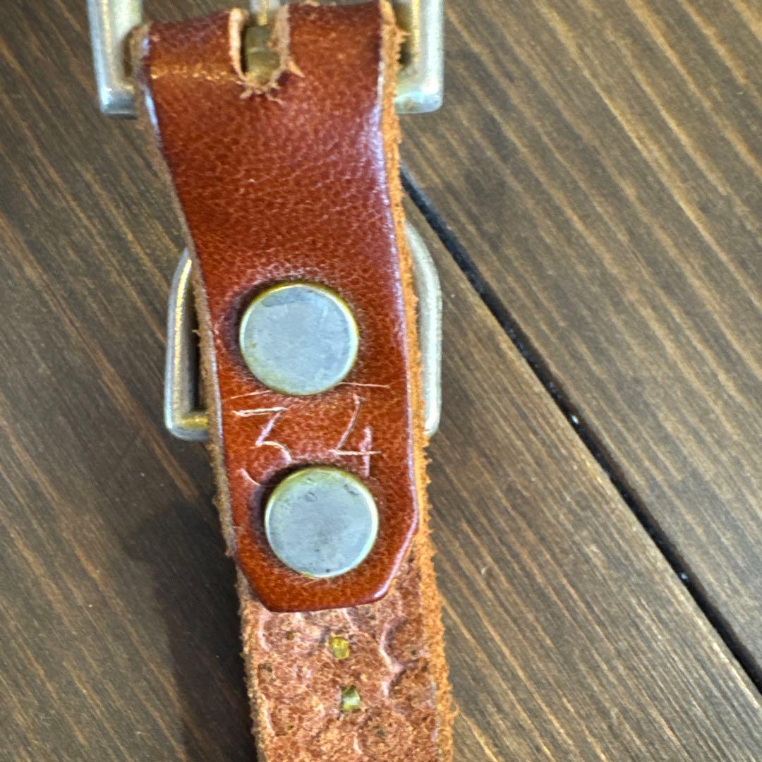 HTCベルト 0.75inch幅　ブラウン×ターコイズ　34インチ 美中古