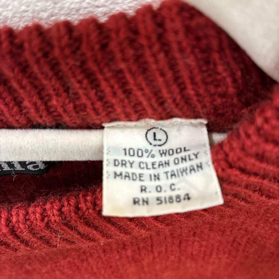 patagonia 赤 ラグランスリーブ ニットセーター